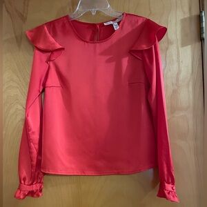 Anthro Hutch Cassidy Blouse Red Size Extra Small